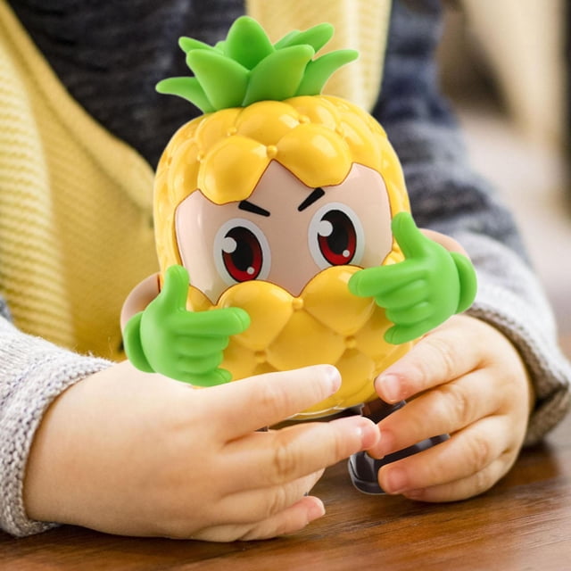 Robot de baile de juguete musical para niños Robot encantador y flexible portátil con luces de música para niños Toy eléctrico para adolescentes al Piña