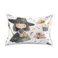 thumbnail image 7 of Yayeee Pillowcase Queen Size Set of 2 Satin Wrinkle Resistant Pillow Case, Watercolor Halloween Girl, 7 of 7