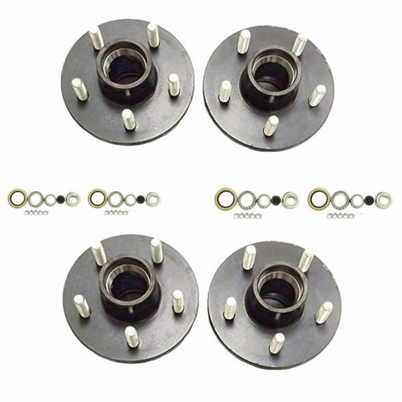 AJANTA INDUSTRIAL 5 Lug Trailer Idler Hub Kit 5 on 5.5 for 3500 lbs Axle 5x5.5 (Pack 4)