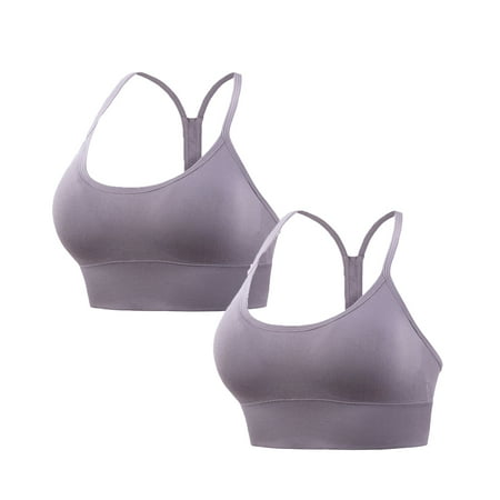 Xmarks Women s Y Back Sports Bras Spaghetti Strap AD Cups Low Impact Racerback Padded Yoga Running Workout Bra