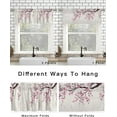 thumbnail image 4 of Cherry Blossom Curtain Valance for Windows/Living Room/Kitchen/Bathroom/Farmhouse, Pink Asian Japanese Burlap Beige Short Rod Pocket Tier Curtain Window Treatment, 1 Panel 54x18, 4 of 5