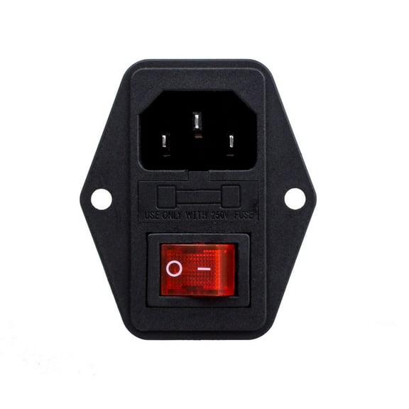3 Pin Power Socket IEC320 Bartop Switch Interruptor Conector Maquina Arcade LED Power On/Off TAPDRA Spare Part
