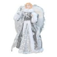 thumbnail image 3 of FVDPWYE Angel Treetop Christmas Ornament Delicate Angel Figurine Christmas Tree Topper for Bedroom Xmas Tree Tabletop Cafe Home Decor Silver, 3 of 5