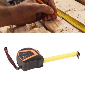 Mesure de la bande d'acier, ABS 5 Compteurs Black Orange Matte Spray acier mesure outil de mesure de bande pour le travail du bois