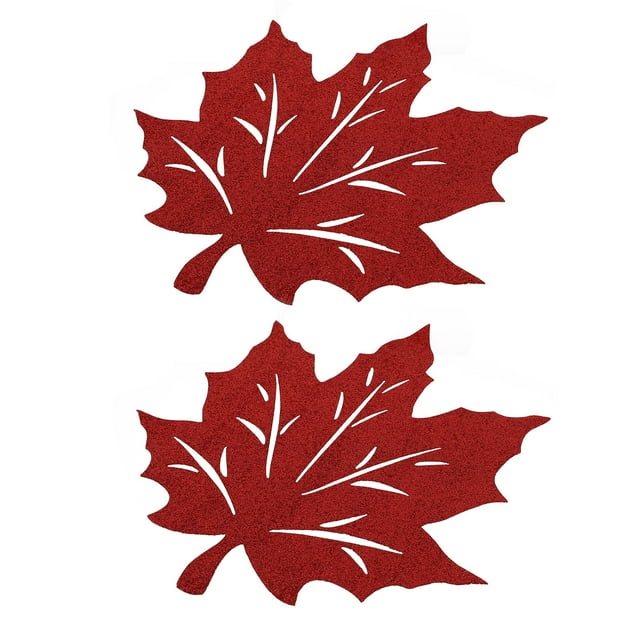 Shisuyan Placement Mats For Dining Table Nonwovens Red 2Pcs 11.8X11.8in
