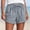 Gray, variant on Womens Pull On High Waisted Cotton Blend Shorts with Pockets Relaxed Fit Tummy Control Gray,Size XL