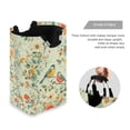 thumbnail image 3 of Yayeee Freestanding Laundry Hamper with Handle Collapsible Large Storage Basket for Clothes, Green Floral Pattern, 3 of 7