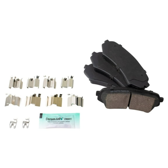 TRQ Rear Ceramic Disc Brake Pad Set for Lexus LX470 Toyota Land Cruiser BFA19798