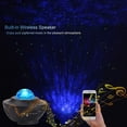 thumbnail image 5 of Green Star Lights And Ocean Wave Led Night Light Projector With Music Speaker, Timer, Remote(1pc, Black), 5 of 5
