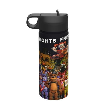 Five Nights at Freddy's Kid Tumbler with Lid, 18 Oz Water Cup, Vacuum Insulated,Water Bottle, Reusable Insulated Stainless Steel tumbler for Water, Iced Tea or Coffee