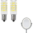 thumbnail image 1 of Becuice 2Pack 110V 4W LED Replacement Light Bulb for Cosmetic Vanity Makeup Mirror with Single Double Sided Lighted Magnification, 1 of 4