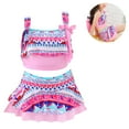 thumbnail image 2 of Girls Floral Printing Bathing Suits Ruffle Flounce Two Piece Swimsuits Split Swimsuit Skirt swimsuit, 2 of 5