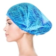 thumbnail image 2 of Disposable Bouffant Caps, 21inches Hair Net, Elastic Dust Cap for Food Service, Sleeping Head Cover (Blue), 2 of 6