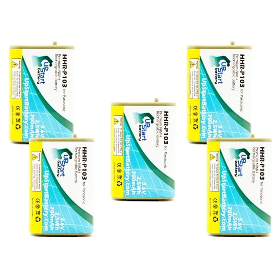 5x Pack - UpStart Battery VTech 8100-2 Battery - Replacement for VTech Cordless Phone Battery (700mAh, 3.6V NI-MH)