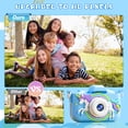 thumbnail image 4 of PayUSD Kids Camera for Girls Boys 64GB 1080HD Selfie Digital Cameras Portable Toddler Unicorn Toys Christmas Birthday Gift Age 3-10, Blue, 4 of 8