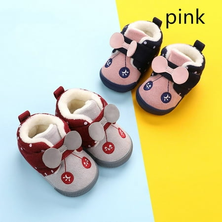 

Toyella Female baby plus velvet shoes Pink 17