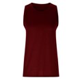 thumbnail image 4 of Royisotas Wine Women's Tank Tops Sleeveless Summer Casual Camisole Tops for Women Crew Neck Solid Color Loose Womens Cami Tops, 4 of 6