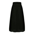 thumbnail image 3 of QENGING Summer Skirts for Women Flare Casual Solid Color Bandage High Waist Skirt Casual, 3 of 7