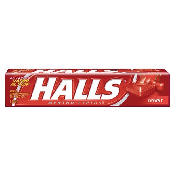 Mondelez Halls Cough Suppressant/Oral Anesthetic, 20 ea