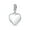 Pink, variant on Womens Initial Monogram Crystal Heart Dangle Charm Bead Sterling Silver Birthstone