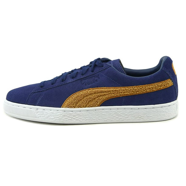 Atravesar Anunciante cumpleaños Puma Suede Classic Terry Blue Depths Inca Gold Mens Lace Up Sneakers -  Walmart.com