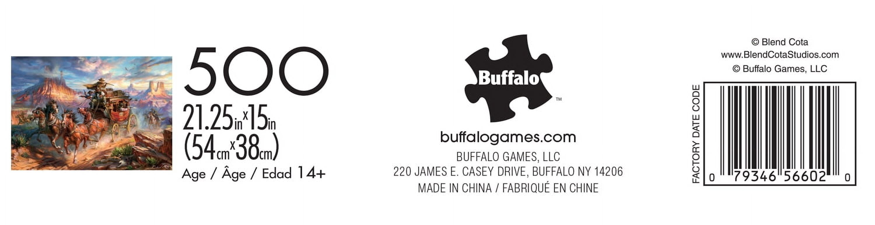 Buffalo Games Wild Wild West 500-Piece Interlocking Jigsaw Puzzles for Adults Ages 14+