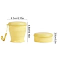 thumbnail image 3 of Vaso de agua plegable de silicona de 260 ml con tapa y cuerda colgante, taza portátil para viajes, camping y exteriores en rosa, amarillo, gris, azul y morado., 3 of 7