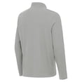 thumbnail image 3 of Men's Antigua Heather Gray Kansas City Royals Sync Tri-Blend Quarter-Zip Pullover, 3 of 3
