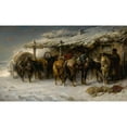 thumbnail image 2 of Adolf Schreyer 18x12 Gold Ornate Wood Frame and Double Matted Museum Art Print Titled - The Wallachian Team, 2 of 4