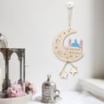 thumbnail image 6 of Gigicloud Ramadan Kareem Wooden Moon Hanging Ornaments with Cord Eid Al-fitr Ramadan Mubarak Eid Hanging Ornament for Party Festival Home Decoration E, 6 of 9