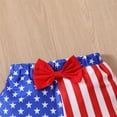 thumbnail image 7 of Ruyang 4th Of July Toddler Baby Girl Outfits Independence Day Letter Print Tops American Flag Shorts Set Summer Clothes, 7 of 7