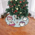 thumbnail image 2 of FMSHPON Cute Cartoon Christmas Penguins Xmas Christmas Tree Skirt Stand Mat for Holiday Party Decoration Indoor Outdoor 48 inches, 2 of 3