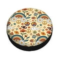 thumbnail image 3 of Easygdp 70s Hippie Style Wheel Sun Guard, Spare Tire Cover,Universal Trailer Suv Truck Camper Travel,Easy To Install And Remove -14 Inch, 3 of 9