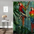 thumbnail image 2 of Orinice Parrots Tropical Setting Bathroom Decor Set with Hooks, Polyester Fabric Fashion Shower Curtain, Waterproof Chic Modern Bathroom Decor 60x72, 2 of 7