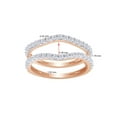 thumbnail image 2 of Round Shape White Cubic Zirconia 14K Rose Gold Enhancer Guard Ring Size- 8.5, 2 of 3