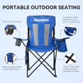 thumbnail image 3 of Silla de camping Nazhura plegable con bolsa térmica azul, paquete de 2, 3 of 8