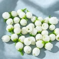 thumbnail image 5 of 1Pc Artificial Silk Flower Heads for Decoration,Small Rose Buds,Flower Heads in for Crafts Carnation Peony Artificial Rose Flower Heads European Wedding Decoration DIY Accessories Flowers,White, 5 of 6