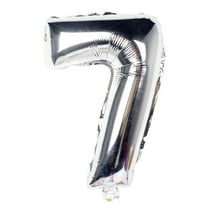 TAILTOSS 1Set Number Foil Balloons Silver 40 Inch For Celebrations And Decorations