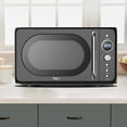 thumbnail image 2 of Total Chef Retro Microwave Oven, 0.7 Cu Ft, 8 Pre-Sets, 700W, Black, 2 of 5