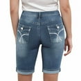 thumbnail image 2 of GEWSEY Women's Mid-Rise Bermuda Shorts (Also Available in Plus) Navy, S, 2 of 9