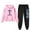 Pink, variant on Trapstar Kids Hoodies Sets Long Sleeve Graphic Sweatshirts for Boys Girls Loose Trapstar Street Pullover Sweatshirts+Sweatpants Kids Set of 2 Classic Sweatshirts Sets(Pink, 130)
