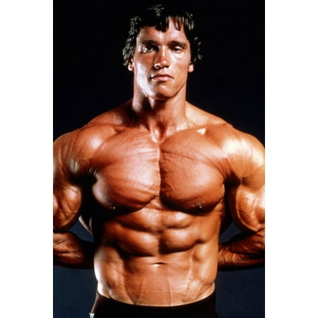 Arnold Schwarzenegger 24X36 Poster Barechested Muscleman Weight Lifting