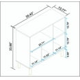 thumbnail image 2 of Manhattan Comfort Essex 5 Shelves Engineered Wood Low Bookcase in White, 2 of 5