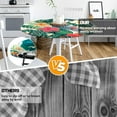 thumbnail image 4 of Round Fitted Tablecloth with Elastic Tropical Palm Leaves Outdoor Tablecloth Round Table Cover Waterproof Tablecloth for Kitchen Party Picnic Fits 36-44" Diameter Round Tables, 4 of 6