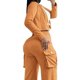 thumbnail image 2 of Conjunto de Dos Piezas para Mujer: Blazer Corto, Chaqueta y Pantalón de Trabajo de Cintura Alta y Pierna Amarillo XL, 2 of 6