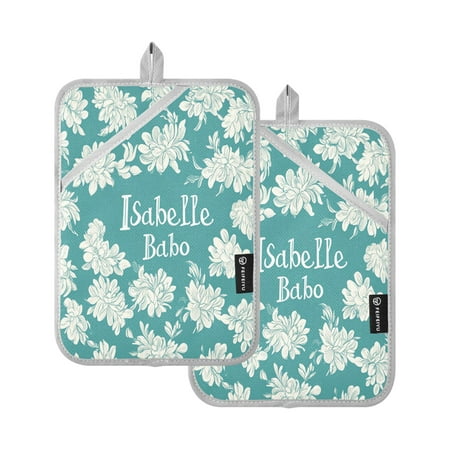 

Isabelle Babo Square Insulation Pads 2 Piece Heat Resistant 338 Degrees F Oven Mitts for Kitchen Table BBQ Microwave and Other Cooking Occasions