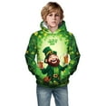 thumbnail image 3 of NAFUU Toddler Baby Boy Easter Clothes Little Kids Long Sleeve Hoodie Unisex Sweatshirt 3D St. Patrick's Day Print Pullover With Pocket Oversized Sweatshirts For Boys Sizes 18-24 Months, 3 of 3