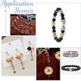 thumbnail image 4 of 2 Strands Natural Lava Rock Beads 8mm Lava Rock Beads Strands Electroplated Round Stone Bead Charms for Jewelry Bracelet Making (Gold Silver) Colorful, 4 of 6