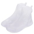 thumbnail image 1 of Unique Bargains 26x19cm Surchaussures Pliables Réutilisables en Silicone Imperméables, Blanc, 1 of 7