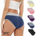 thumbnail image 2 of PUMISAS Incontinence High Waist Briefs For Women Solid Color Underpants Oversized Multipack Underpants Panty Stretch Panties Proof Menstrual Pants, 2 of 9
